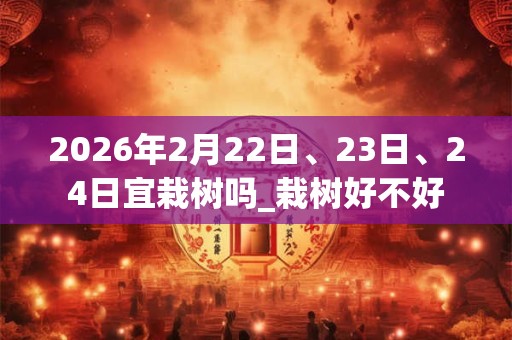2026年2月22日、23日、24日宜栽树吗_栽树好不好 2026年2月22日、23日、24日宜栽树吗_栽树好不好