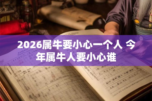 2026属牛要小心一个人 今年属牛人要小心谁