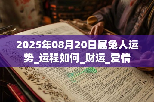 2025年08月20日属兔人运势_运程如何_财运_爱情