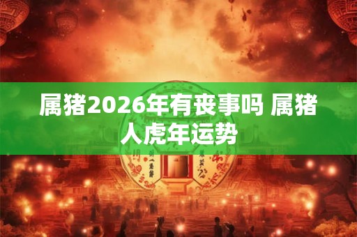 属猪2026年有丧事吗 属猪人虎年运势
