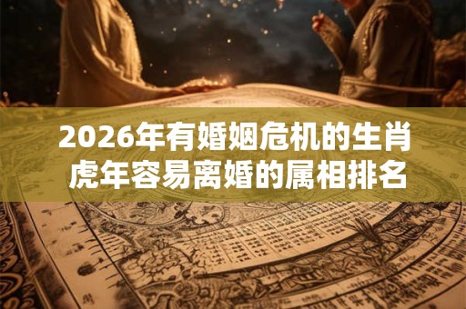 2026年有婚姻危机的生肖 虎年容易离婚的属相排名 2026年有婚姻危机的生肖 虎年容易离婚的属相排名