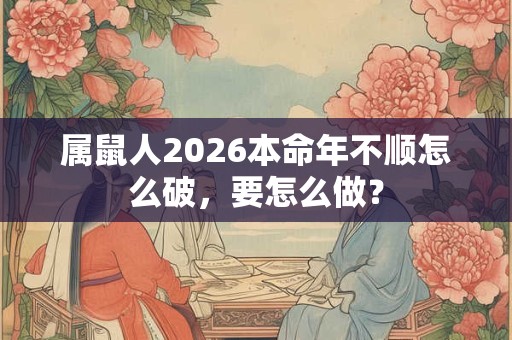 属鼠人2026本命年不顺怎么破,要怎么做? 属鼠人2026本命年不顺怎么破,要怎么做?