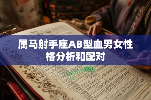 属马射手座AB型血男女性格分析和配对 属马射手座AB型血男女性格分析和配对