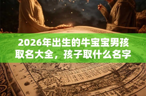 2026年出生的牛宝宝男孩取名大全,孩子取什么名字好? 2026年出生的牛宝宝男孩取名大全,孩子取什么名字好?