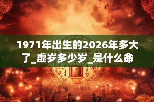 1971年出生的2026年多大了_虚岁多少岁_是什么命