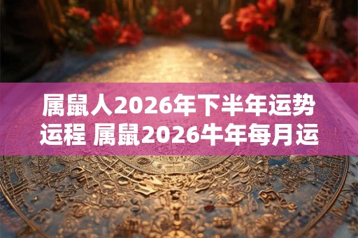 属鼠人2026年下半年运势运程 属鼠2026牛年每月运程详解