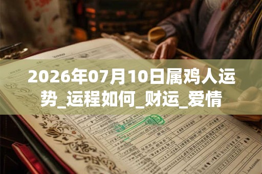 2026年07月10日属鸡人运势_运程如何_财运_爱情 2026年07月10日属鸡人运势_运程如何_财运_爱情