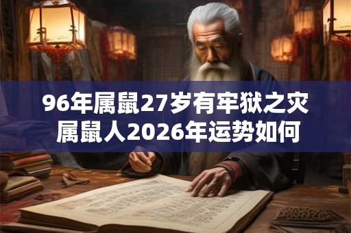 96年属鼠27岁有牢狱之灾 属鼠人2026年运势如何