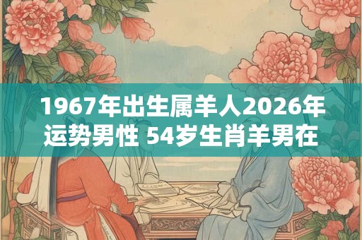 1967年出生属羊人2026年运势男性 54岁生肖羊男在2026年运气如何 1967年出生属羊人2026年运势男性 54岁生肖羊男在2026年运气如何