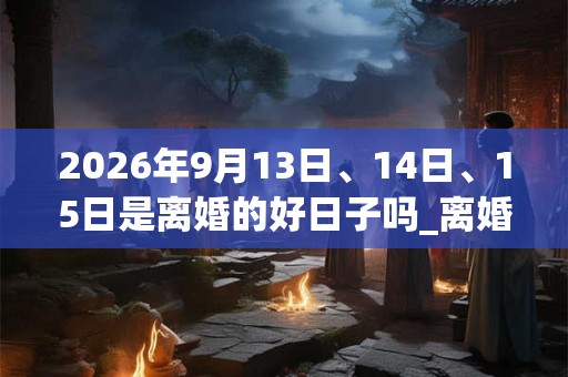 2026年9月13日、14日、15日是离婚的好日子吗_离婚可以吗 2026年9月13日、14日、15日是离婚的好日子吗_离婚可以吗