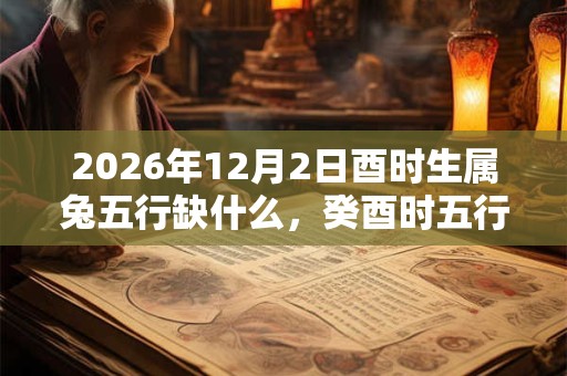 2026年12月2日酉时生属兔五行缺什么,癸酉时五行缺什么 2026年12月2日酉时生属兔五行缺什么,癸酉时五行缺什么