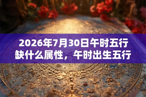 2026年7月30日午时五行缺什么属性,午时出生五行缺什么 2026年7月30日午时五行缺什么属性,午时出生五行缺什么