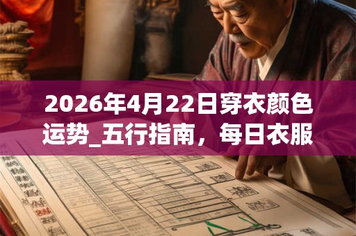 2026年4月22日穿衣颜色运势_五行指南,每日衣服颜色幸运色 2026年4月22日穿衣颜色运势_五行指南,每日衣服颜色幸运色