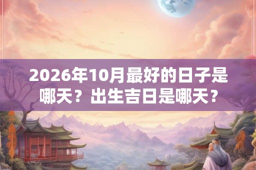 2026年10月最好的日子是哪天?出生吉日是哪天? 2026年10月最好的日子是哪天?出生吉日是哪天?