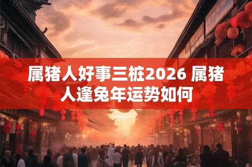 属猪人好事三桩2026 属猪人逢兔年运势如何
