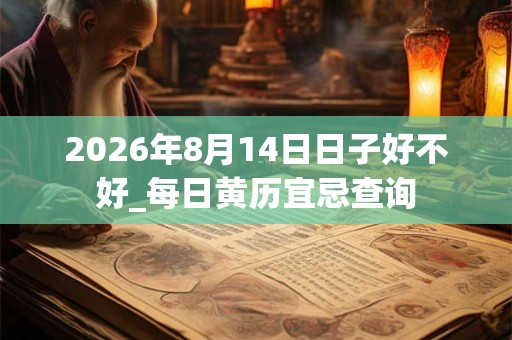 2026年8月14日日子好不好_每日黄历宜忌查询