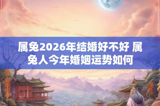 属兔2026年结婚好不好 属兔人今年婚姻运势如何