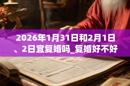 2026年1月31日和2月1日、2日宜复婚吗_复婚好不好 2026年1月31日和2月1日、2日宜复婚吗_复婚好不好