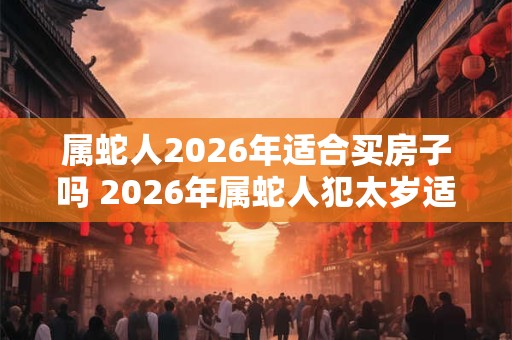 属蛇人2026年适合买房子吗 2026年属蛇人犯太岁适合购房吗 属蛇人2026年适合买房子吗 2026年属蛇人犯太岁适合购房吗