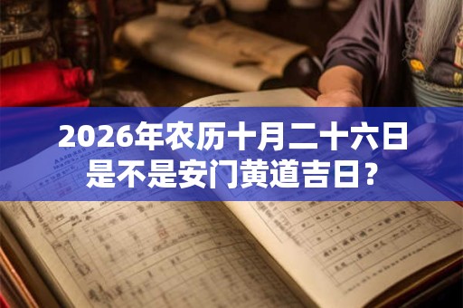 2026年农历十月二十六日是不是安门黄道吉日? 2026年农历十月二十六日是不是安门黄道吉日?