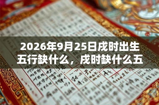 2026年9月25日戌时出生五行缺什么,戌时缺什么五行 2026年9月25日戌时出生五行缺什么,戌时缺什么五行