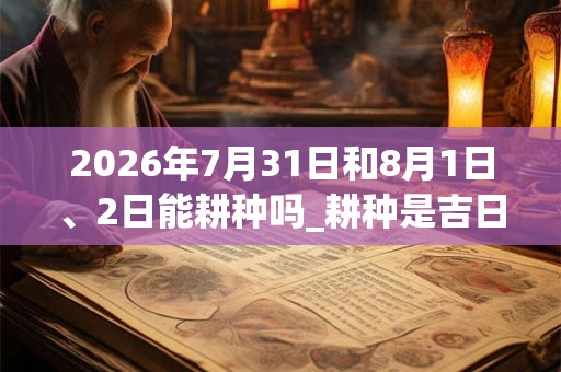 2026年7月31日和8月1日、2日能耕种吗_耕种是吉日吗