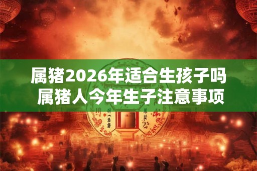 属猪2026年适合生孩子吗 属猪人今年生子注意事项 属猪2026年适合生孩子吗 属猪人今年生子注意事项