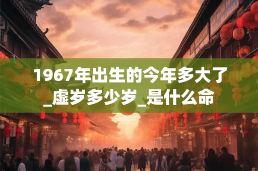 1967年出生的今年多大了_虚岁多少岁_是什么命