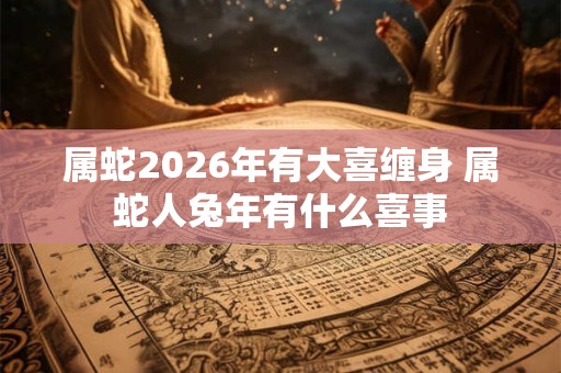 属蛇2026年有大喜缠身 属蛇人兔年有什么喜事
