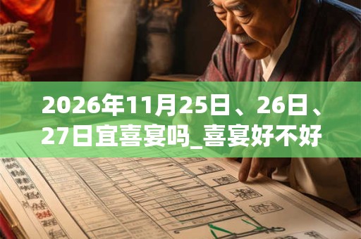 2026年11月25日、26日、27日宜喜宴吗_喜宴好不好 2026年11月25日、26日、27日宜喜宴吗_喜宴好不好