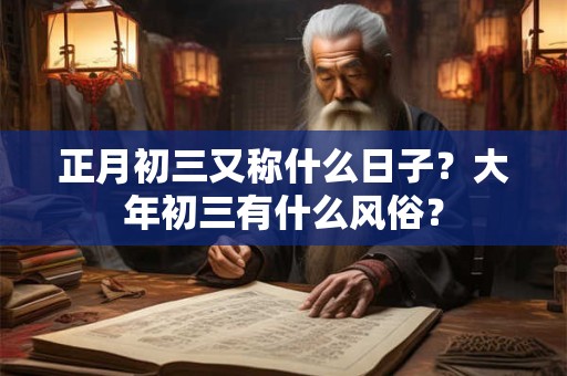 正月初三又称什么日子?大年初三有什么风俗? 正月初三又称什么日子?大年初三有什么风俗?