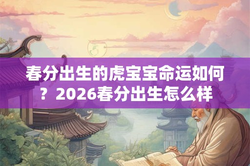 春分出生的虎宝宝命运如何？2026春分出生怎么样