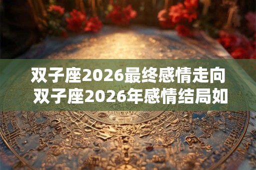 双子座2026最终感情走向 双子座2026年感情结局如何 双子座2026最终感情走向 双子座2026年感情结局如何