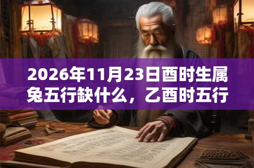 2026年11月23日酉时生属兔五行缺什么，乙酉时五行缺什么