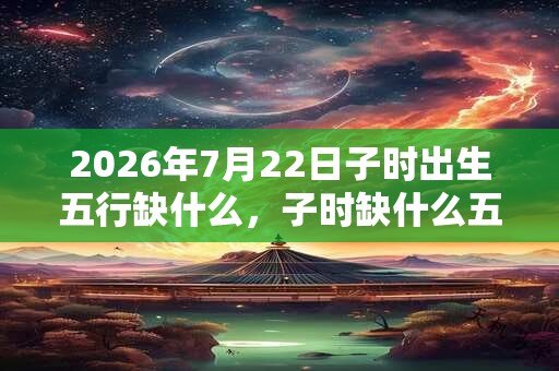 2026年7月22日子时出生五行缺什么，子时缺什么五行
