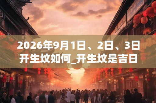 2026年9月1日、2日、3日开生坟如何_开生坟是吉日吗