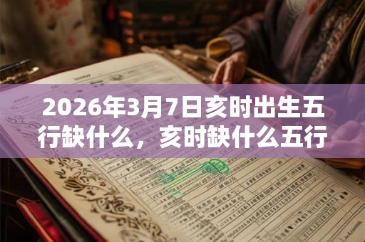 2026年3月7日亥时出生五行缺什么，亥时缺什么五行