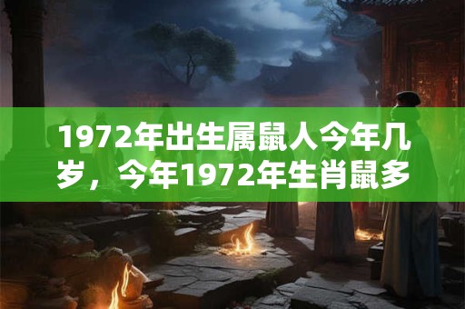 1972年出生属鼠人今年几岁,今年1972年生肖鼠多大 1972年出生属鼠人今年几岁,今年1972年生肖鼠多大