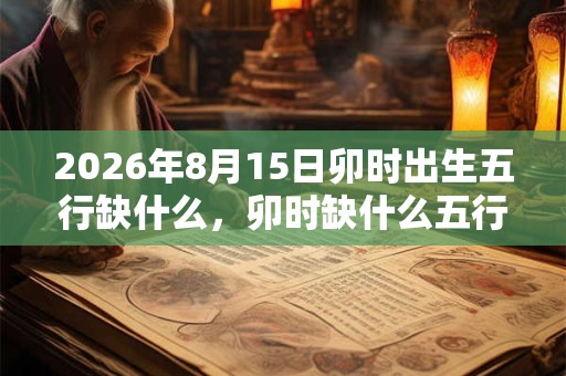 2026年8月15日卯时出生五行缺什么，卯时缺什么五行