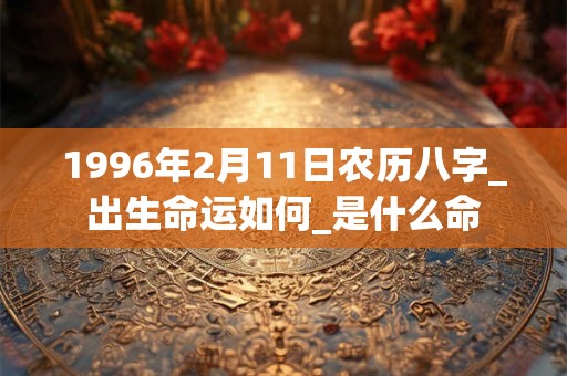 1996年2月11日农历八字_出生命运如何_是什么命