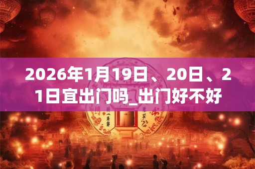2026年1月19日、20日、21日宜出门吗_出门好不好 2026年1月19日、20日、21日宜出门吗_出门好不好