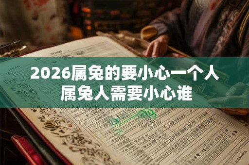 2026属兔的要小心一个人 属兔人需要小心谁