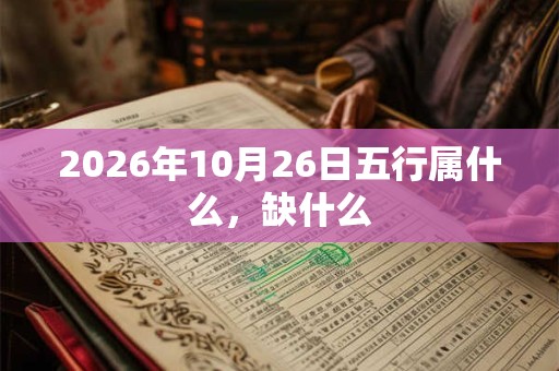 2026年10月26日五行属什么，缺什么