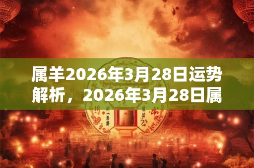 属羊2026年3月28日运势解析,2026年3月28日属羊运势分析 属羊2026年3月28日运势解析,2026年3月28日属羊运势分析