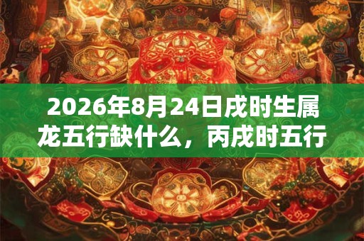 2026年8月24日戌时生属龙五行缺什么，丙戌时五行缺什么