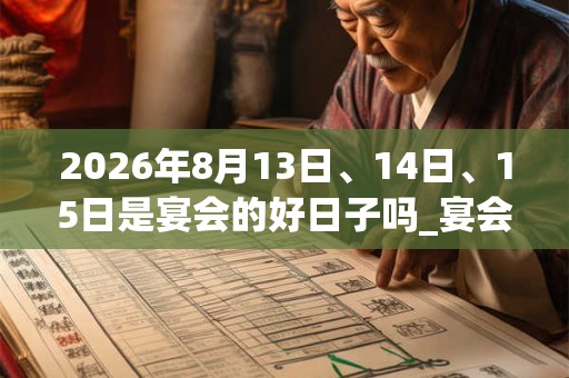 2026年8月13日、14日、15日是宴会的好日子吗_宴会可以吗