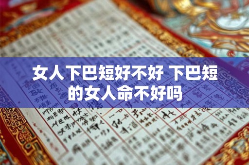 女人下巴短好不好 下巴短的女人命不好吗