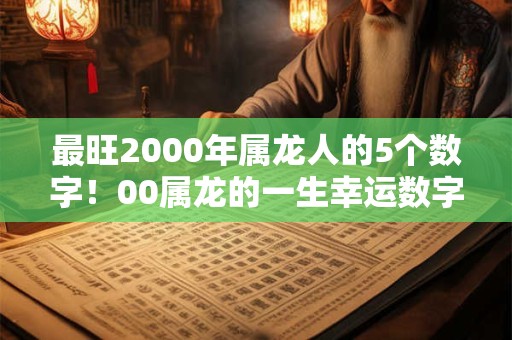 最旺2000年属龙人的5个数字！00属龙的一生幸运数字查询