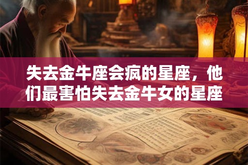 失去金牛座会疯的星座,他们最害怕失去金牛女的星座男 失去金牛座会疯的星座,他们最害怕失去金牛女的星座男