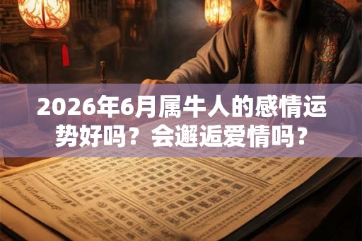 2026年6月属牛人的感情运势好吗？会邂逅爱情吗？